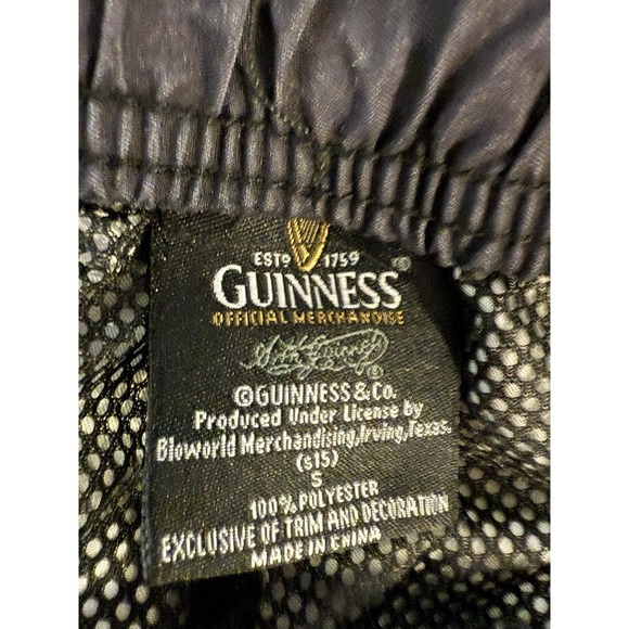 Guinness Mens Green Striped Draw String Board‎ Shorts Swim Trunks Size Small - Picture 7 of 9